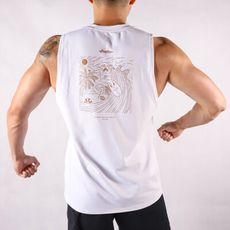 【 Harfez Apparel FREE SOUL 】小佛衝浪去 坦克背心 白
