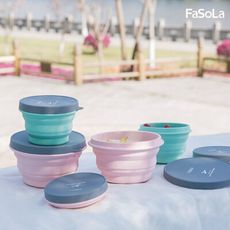 Fasola食品級FDA鉑金矽膠多功能摺疊碗(500ml)