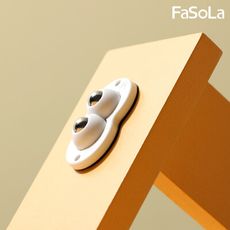 FaSoLa 多用途黏貼式360度靜音滑輪組 雙輪款 (4入)