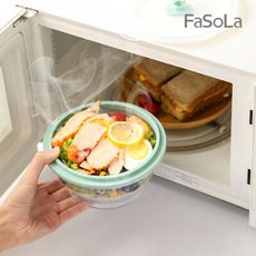FaSoLa 食品用鉑金矽膠可微波帶氣孔蓋摺疊碗-335ml+760ml