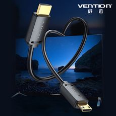 VENTION 威迅 AGH系列 HDMI-C公對HDMI-A公4K高清傳輸線-黑色 2M