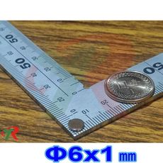 高精度強磁力 工業等級 強力磁鐵 釹鐵硼 強磁 6X1 mm