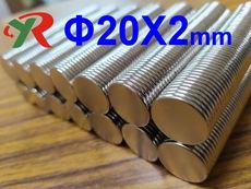 高精度強磁力 工業等級 釹鐵硼 強力磁鐵 強磁 20x2