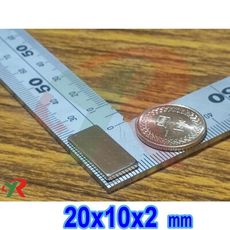 高精度強磁力 工業等級 釹鐵硼 強力磁鐵 強磁 20x10x2 mm