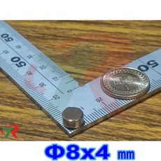 高精度強磁力 工業等級 釹鐵硼 強力磁鐵 強磁 8X4 mm