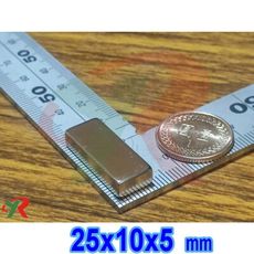 高精度強磁力 工業等級 釹鐵硼 強力磁鐵 強磁 25X10X5 mm