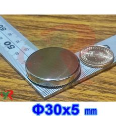 高精度強磁力 工業等級 釹鐵硼 強力磁鐵 強磁 30x5 mm