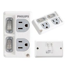 philips 飛利浦 2開2插 電腦壁插 新安規 台灣製公司貨