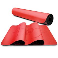 【LOG YOGA 樂格】PU環保天然橡膠 專業款瑜珈墊0.5cm -紅色
