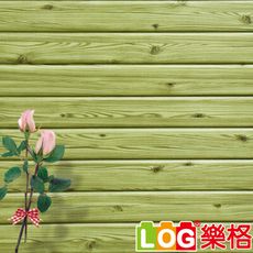 【LOG 樂格】3D立體 木紋防撞美飾牆貼 -秋香綠 X5入(防撞壁貼/防撞墊)