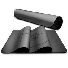 【LOG YOGA 樂格】PU環保天然橡膠 專業款瑜珈墊0.5cm -黑色