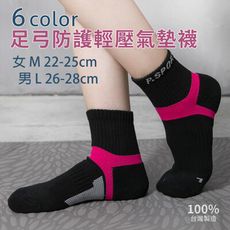 【DR.WOW】MIT足弓護足輕壓氣墊短襪男女款