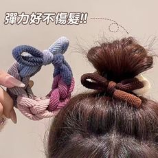 麻花編織髮繩10入組【顏色隨機】SIN7402 髮繩 髮束 髮圈 橡皮筋