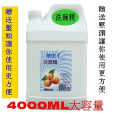 無患子洗潔精--洗碗精 4000ml 贈送專用壓頭一個