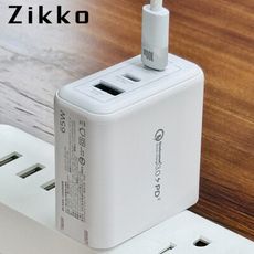 Zikko 65W GaN 氮化鎵2C+1A 快充線材組 (UM001)