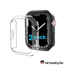 AHAStyle Apple Watch S7 簡約錶殼 硬殼防刮保護殼(兩組入)