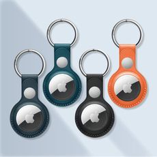 YULE生活 AirTag 皮革保護套 皮套鑰匙圈