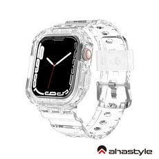 AHAStyle Apple Watch S7  防摔升級透明運動錶帶 冰川晶透款