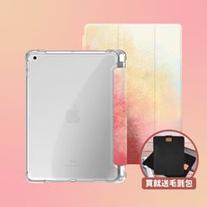 【Knocky】 iPad 保護殼 三折霧面背透 氣囊保護殼 原色渲染 楓葉紅