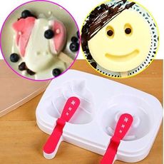 冰棒模 冰棒模 2入 笑臉&冰淇淋冰淇淋 造型冰模 想購了超級小物