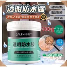 《生活達人》2入組 GALEN伽蘭透明防水膠 300g 贈刷子