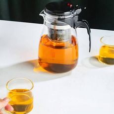 史上最快 一鍵按壓瀝水泡茶壺 1000ML大容量飄逸杯 花草茶專業茶具
