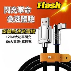 【FLASH】旋轉急速充電線6A120W