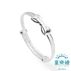 【童樂繪金飾】經典足銀兒童手環 小蝴蝶結(彌月銀飾 彌月禮)