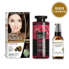 免運【美娜圖塔】植萃染髮劑 + 護色洗髮精 &【Moonlight 莯光】花萃護髮精華油 60mL