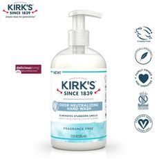 【Kirks Natural 柯氏經典】淨味嫩膚洗手乳 – 低敏無香 355mL