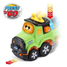 英國【Vtech】嘟嘟聲光迴力衝鋒車-酷炫休旅車