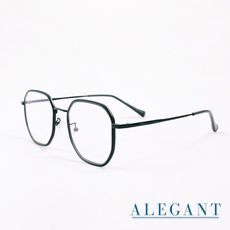 北歐極簡月桂綠金屬鑲嵌輕量TR90光學框UV400濾藍光眼鏡│ALEGANT (copy)