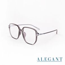 日系簡約風雅感蓋亞灰TR90輕量光學方框UV400濾藍光眼鏡│ALEGANT