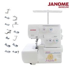 (買一送一)日本車樂美JANOME 拷克機889D 加送壓布腳組合(889DJM)