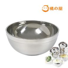 【橘之屋】 18CM磨砂隔熱碗 (J-140) 大碗公 隔熱湯碗 不鏽鋼碗