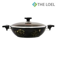 THE LOEL 雙耳鑽石不沾深炒鍋 30cm(附玻璃蓋)