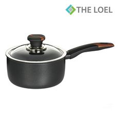 THE LOEL 韓國耐磨單柄湯鍋18cm-附玻璃蓋