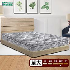IHouse-拉韋納 天絲綠色環保硬式連結床墊(偏硬) 單大3.5尺