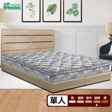 IHouse-拉韋納 天絲綠色環保硬式連結床墊(偏硬) 單人3尺
