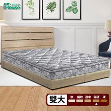 IHouse-拉韋納 天絲綠色環保硬式連結床墊(偏硬) 雙大6尺