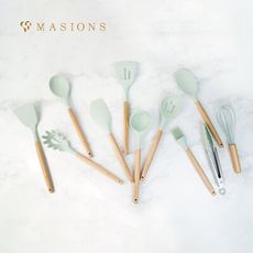 【MASIONS 美心】維多利亞 皇家料理矽膠配件豪華12件組-翡翠綠