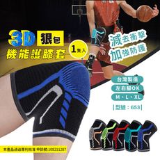3D專利防護護膝-1隻入/護膝套/運動護膝/馬拉松 運動必備/現貨/台灣製/ 型號:653【FAV】
