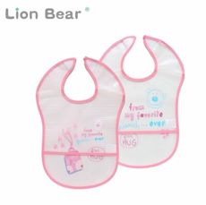 防水圍兜卡通eva圍兜嬰幼兒免洗防水口水巾0-6M-兩條裝
