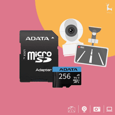 【ADATA威剛】256GB microSDXC UHS-I A1/U1/C10記憶卡 (附轉接卡)