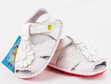 【TOE拇指小舖】LS KIDS 幼兒學步鞋 倉庫庫存品K涼鞋(白花)