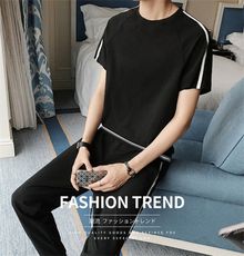 韓版長褲款夏季修身套裝組(M~3XL)