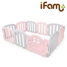 【韓國iFam】簡約風遊戲圍欄-粉紅灰