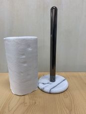 大理石紙巾架(銀黑色)