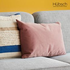 GOODSHIT. 丹麥原裝Hübsch-丹麥布藝粉色絨布抱枕(含枕心)枕頭/枕頭套-100906