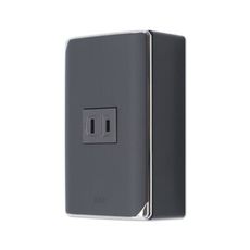 【朝日電工】 DS-1SH+B 縷光灰色系組合式單暗插座明盒組